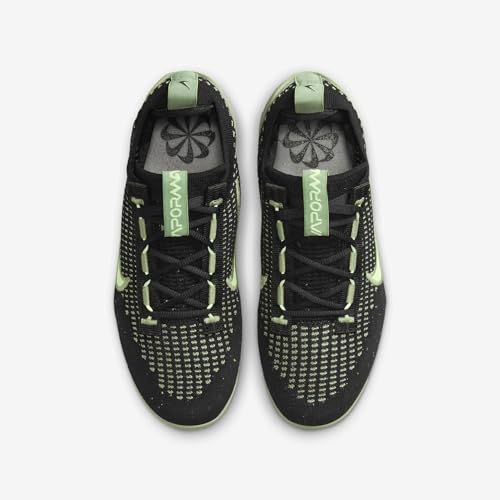 Nike Air Vapormax 2021 FK Big Kids' Shoes (DB1550-010, Black/Oil Green/Vintage Green/Barely Volt) Size 74