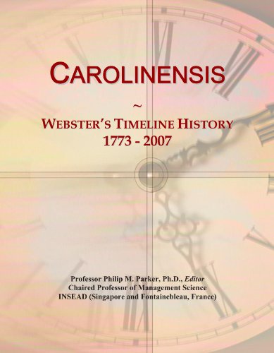 Carolinensis: Webster's Timeline History, 1773