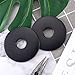 Isslly 4 Pack Large Shower Arm Flange, 3.15 inch Round Replacement Escutcheon Plate, Stainless Steel Shower Pipe Cover Plate for Shower Head Arms (Inner Dia: 0.92 in) - Black