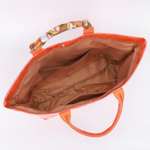 Image of Lushandy PVC Tote Bag for Women Jelly Beach Bag Top Handle Hobo Handbag | Water-Resistant, Wipe Clean, Lightweight