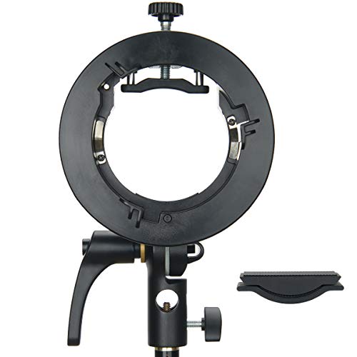 Godox S2 Speedlite Bracket for Bowens Mount, S-Type Holder Updated Version for Godox AD200Pro AD200 V1 V860II V860III V850II TT685II TT600 TT520II TT350 Speedlite Flash, Snoot Softbox with USB Light