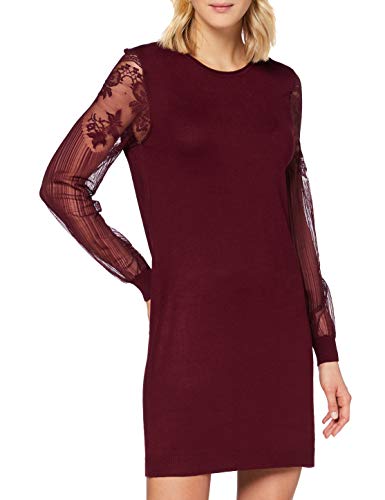 Only ONLVIKTORIA L/S Lace Dress EX KNT Vestido, Puerto Tawny, S para Mujer