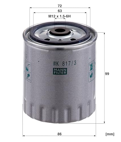 Image of MANN-FILTER WK 817 /3 X Fuel Filter