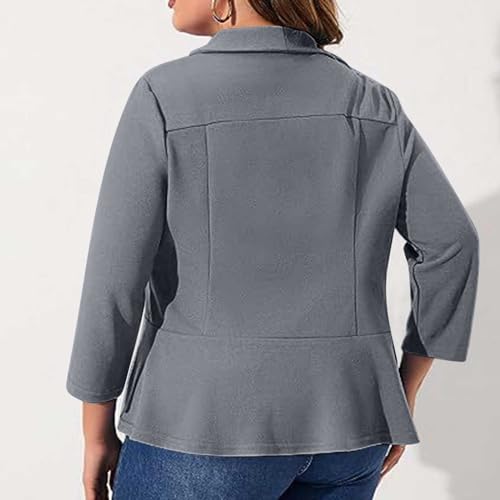 Blazers for Women Plus Size Lightweight Business Casual Office Work Suits Jacket Long Sleeve Open Front Fall Cardigan4