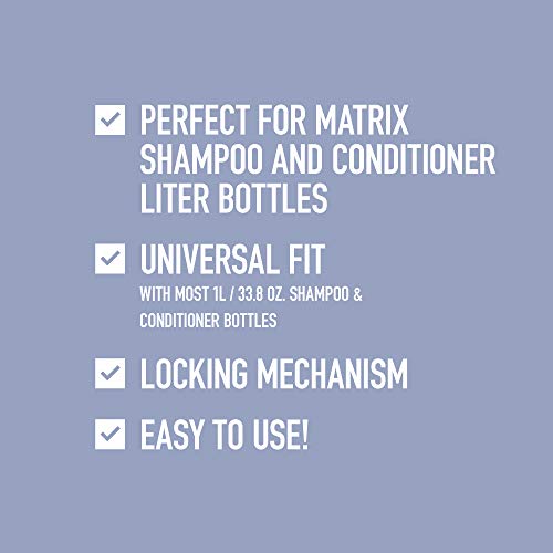 Matrix Universal Dispensing Pump | Shampoo and Conditioner Bottle Pump | Fits 1L Bottles (33.8oz) | Black3