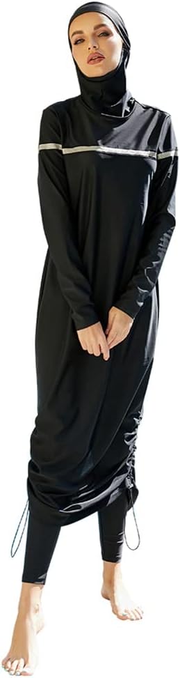 ODIZLI Women Muslim Swimwear Islamic Modest Swimsuit Full Cover Hijab Long Sleeve Burkini