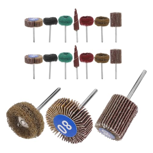 Ipetboom 50pcs Dual Layer Abrasive Flap Wheels Sanding Discs for Electric Drill, Fiber Grinding Buffing Pads for Metal and Wood Polishing Industrial Finishing