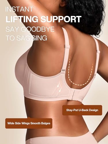 Image of Wireless Jelly Bras for Women No Underwire with Support - S-2XL Seamless Bralettes Everyday Comfort Tshirt Padded Bra