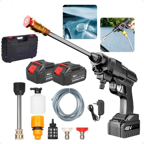 Lava Jato Portátil Alta Pressão Sem Fio – 2 Baterias + Maleta de ...