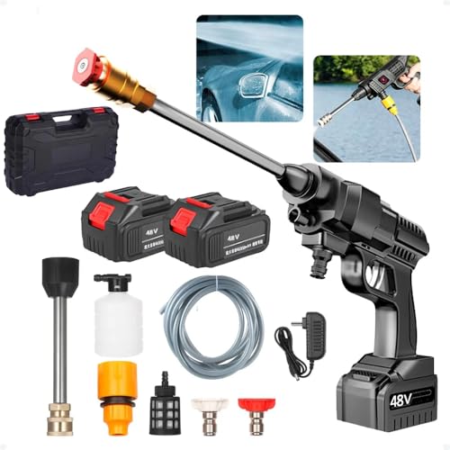 Lava Jato Portátil Alta Pressão Sem Fio – 2 Baterias + Maleta de ...