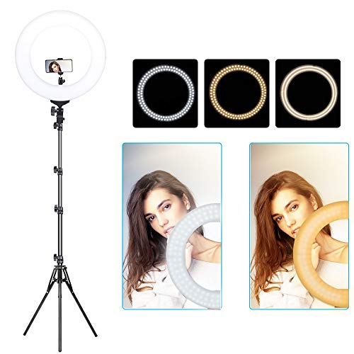 14inch Ring Light kit, ZOMEi 14' LED Ringlight with Stand Tripod Carrying Bag, Dimmable Brightness, 2700-5500K for Photography, Selfie, Makeup, Phone/Camera YouTube Video Shooting