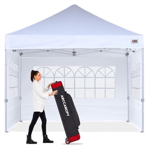 ABCCANOPY Outdoor Winter Gazebo 10x10, Premium Instant Pop Up Canopy Tent with Elegant Church Window,Snow and Rain Protection, Bonus Wheeled Bag,White