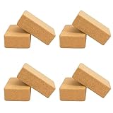 Cork Yoga Blocks- 8 pack, 9x6x3 Yoga Block, Non-Slip Surface, Performance Grade Yoga Brick, High Density Yoga Block, Pilates Block and Stretching blocks