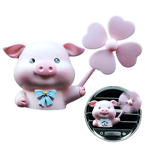 DALIAN Pig Car Air Freshener Vent Clip - Air Conditioner Outlet Clip with 2 Fragrance Tablets | Car Fragrance Diffuser, Pig Perfume Clip, Car Charm Air Vent Accessories