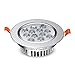 Downlight wpuszczany LED PROWADZONY Wbudowane zintegrowane obniżki sufitowe CE.Oświetlenie dekoracyjne 110-24.0V 12W /15W/18 W Kąt lampy szafy regulowane oświetlenie wewnętrzne (Kolor : Warm White)