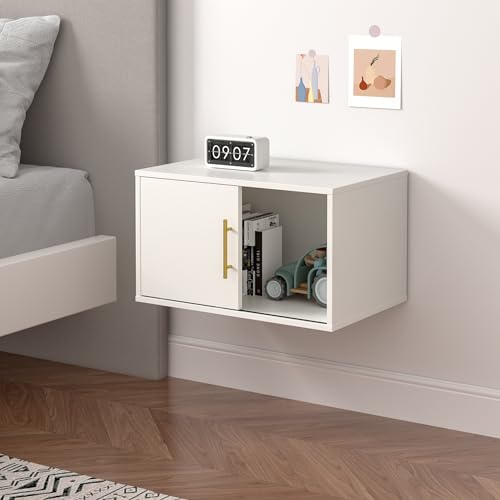 RoyalCraft Cube Storage Organizer with Sliding Door, White...