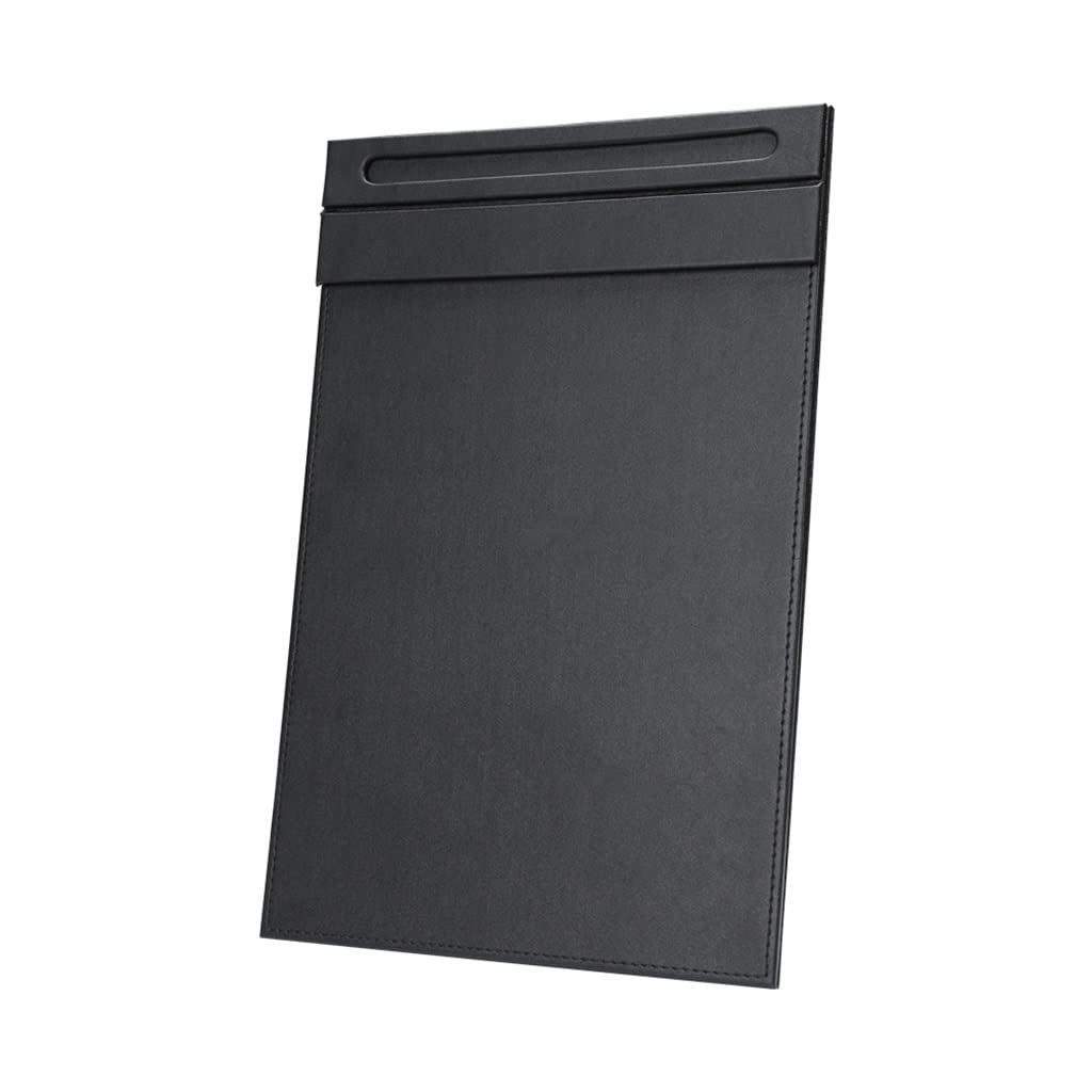 CXBDDF Magnetisches Klemmbrett Aktenordner A4 Papier-Klemmbrett Ordner mit Clip für Geschäftsbedarf Leder Schwarz Portfolios Pad