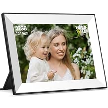 Digital Picture Frame WiFi,Smart Digital Photo Frame with 10.1 Inch IPS Touch Screen,32GB Large Storage, Auto-Rotate and Slideshow, Easy Use to Share Photos or Videos via App from Anywhere