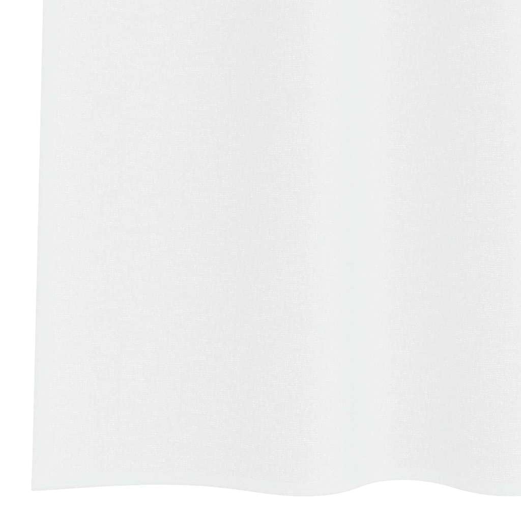 Cortina de gasa blanca de 245 x 140 cm, poliéster, 2 unidades, translúcida, para salón, dormitorio, habitación infantil, con protección visual y protección solar