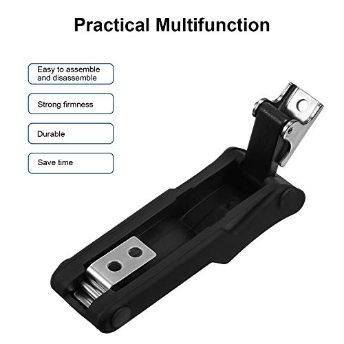 Mudder 2 Pcs Flexible Rubber Draw Latch, Front Storage Rack Rubber Latch for Cooler, Boat Compartment Cargo Box with Stainless Steel Keeper and Bracket - Image 4