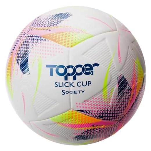 Bola Topper Slick CUP Society, Amarelo Neon/Rosa/Azul