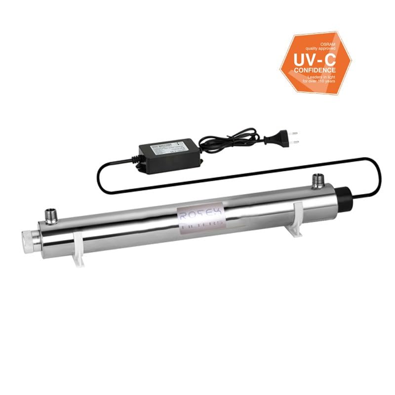 12 GPM 55W Esterilizador Ultravioleta UV desinfección Agua de Acero Inoxidable 304 ROTEK