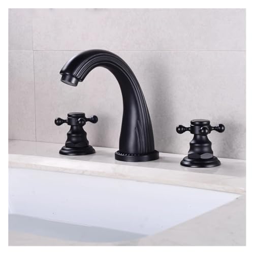 Mélangeur d'eau chaude et froide noir pour sublimer votre grand lavabo de bain