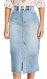 Free People Women's Denim Midi Denim Skirt