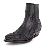SUELA CÓMODA: Las botas vaqueras para hombre están hechas de suela de goma duradera y plantilla suave, que brindan a sus pies soporte y comodidad completos, livianos y ergonómicos, brindan comodidad durante todo el día y son adecuados para varios lugares de trabajo.