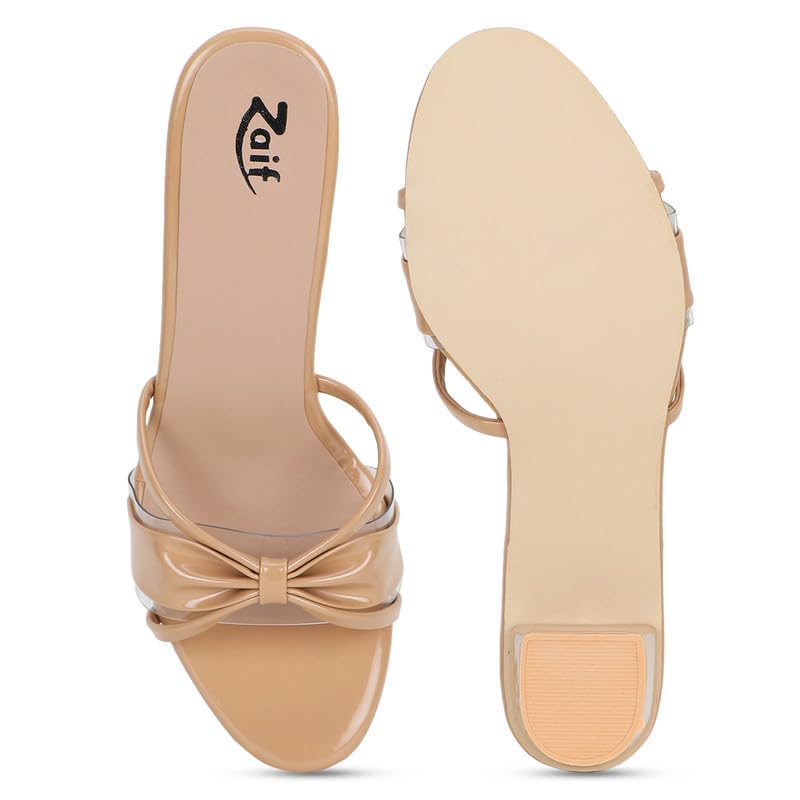 Image of ZAIF women fancy block heel footwear stylish sandal (73)