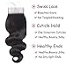 DMS Body Wave Human Hair Lace Closure 4x4 Free Part Swiss Lace Closure 12A Brazilian Virgin Hair Top (4x4 Black, 8 inch)