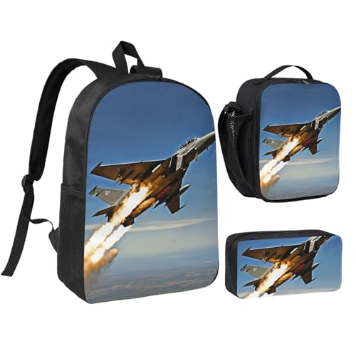 Sac à dos imprimé avions de chasse 3 en 1 : cadeau idéal pour la rentrée