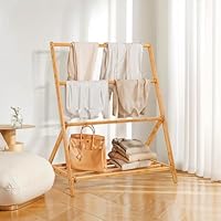 Warmiehomy Kids Clothing Rail, Dressing Up Rail for Grils, Boy & Baby, Clothes Rail, Childrens Wardrobe Rail with Storage Shelf, Small Garment Hanging Rail Rack for Bedroom, Children's Room,Natural