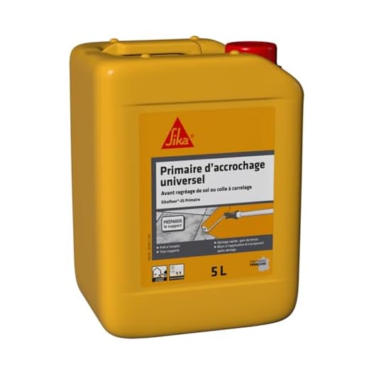 Sika Level Primaire, Primaire d'adhérence pour supports difficiles, 5L, Rouge