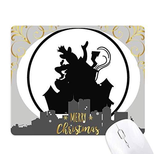 Tapis de souris silhouette noire clown castle en caoutchouc lavable et durable