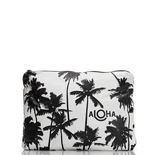 Image of ALOHA Collection Mid Pouch, Lightweight, Packable, & Splash-Proof Pouch for Travel, Makeup, Toiletries, Organization, Gym, Pool & Beach. Easy to Clean Material. (11 inch x 8.5 inch)