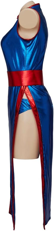 iSHOWcos Women's Sexy Blue Cheongsam Dress Halloween Suit