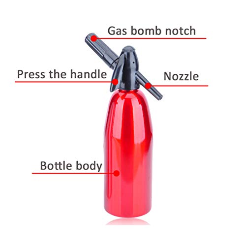 Fdyd Soda Maker Portable Seltzer Bottle Carbonated Water Carbonator Cup Homemade Sparkling Beverages Machine Red #TOP3