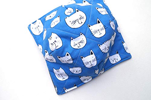 Blue Cat Fabric Microwave Bowl Cozy