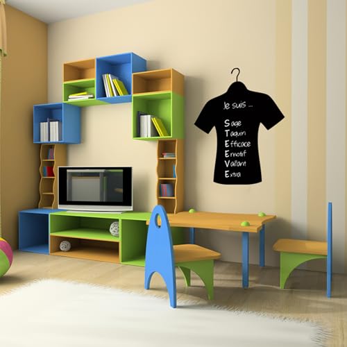 Tableau noir adhésif effaçable grand format pour sticker mural pratique