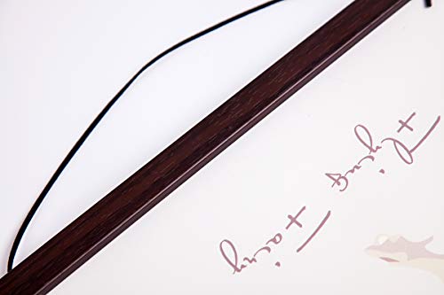 Magnetic Poster Hanger Frame, 12X18 12X16 12X24 Light Wood Wooden Magnet Canvas Artwork Print Dowel Poster Hangers Frames Hanging Kit (Walnut, 12") #TOP3