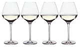The One Wine Glass - Perfectly Designed Shaped White Wine Glasses For All Types of White Wine By Master Sommelier Andrea Robinson, Premium Set Of 4 No Lead Crystal Glasses, Break Resistant