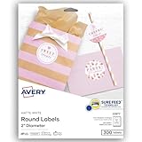 Avery® Printable Labels with Sure Feed®, 22877, Round, 2