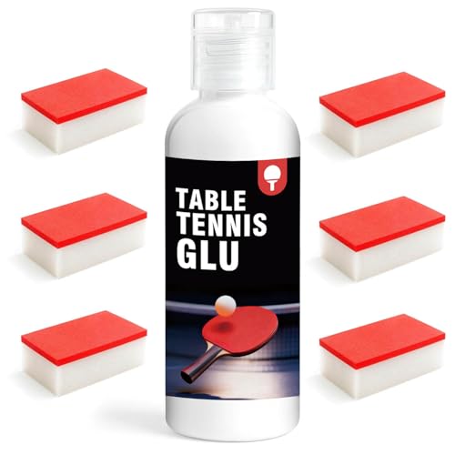 150ml Table Tennis Glue Kit - Includes 6 Sponges for Quick & Easy Table Tennis Rubber Replacement