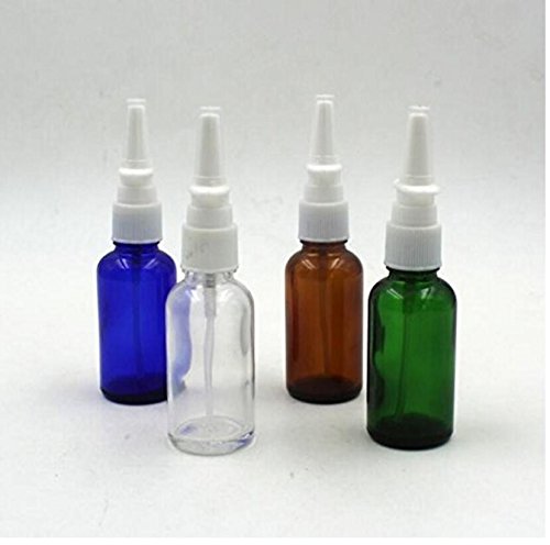 30Ml 6Pcs /1 Ounce Amber Glass Empty Nasal Sprayers Bottle #TOP2