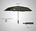 Balios Prestige Travel Folding Umbrella, Handmade Wood Handle, Auto Open & Close, Exquisite Patterns, Designed in UK (olive green)