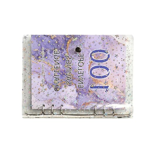 100 封筒チャレンジ バインダー、カップル100日間の預金マネーチャレンジ予算のライブページキャッシュ貯蓄チャレンジはお金を節約します。封筒貯蓄チャレンジ ブック - A5 節約チャレンジブック | 予算プランナー、家庭、学校向けに 5,050 ドルを節