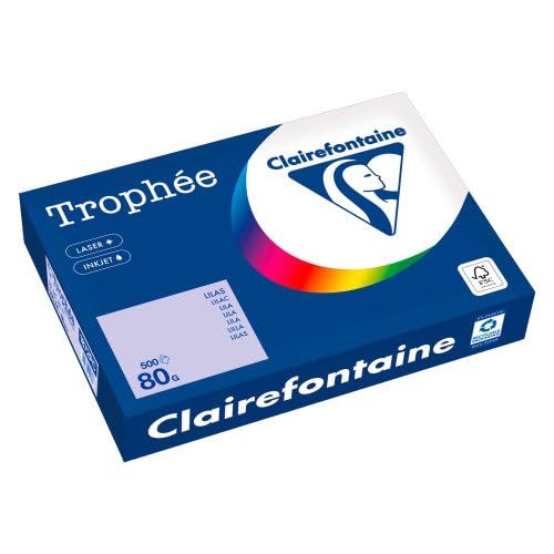 Ramette papier couleur Clairefontaine Trophée couleurs intenses A4 80 gr - 500 feuilles - lilas