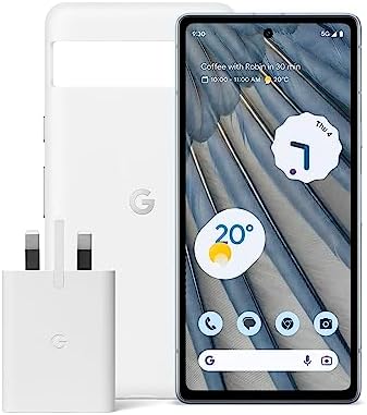 Google Pixel 7a and Pixel 30W Charger Bundle  Unlocked Android 5G Smartphone with Wide-Angle Lens and 24-Hour Battery - Charcoal (Amazon Exclusive)