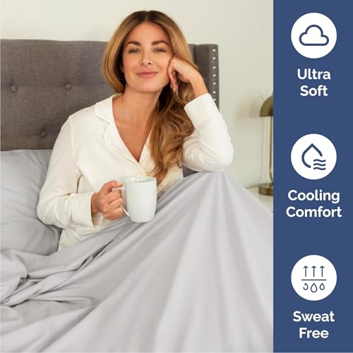 Image of Cal King 6 Piece Bed Sheet Set - Breathable & Cooling Sheets - French Grey | Ultra-Soft Hotel Luxury Bedding Set with 8-16 Inch Deep Pockets, 1 Flat & 1 Fitted Sheet & 4 Pillowcases, Wrinkle & Fade Free